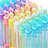 YeoNational&Toys 30 Confezioni Mini Bacchette per Bolle, 6 Stili, 6 Colori