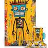 JIANGENNF Puzzle da 1000 pezzi per ragazzi con arte graffiti robot, giocattolo educativo, attività divertenti da fare a casa, gioco stimolante, regalo 38x26cm