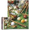 Tucocoo Puzzle da golf per adulti, 1000 pezzi, vintage, sport, classico, scena da golf, fai da te, giochi di attività in famiglia, regalo per papà, decorazione da parete, regali artigianali, 50 x 70 cm