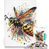 JIANGENNF Puzzle da 1000 pezzi per ragazzi con il tema della vespa graffiti, giocattolo fai-da-te, migliora la memoria, con pezzi di forma casuale completamente ad incastro 38x26cm