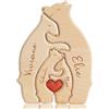 Yecaiyoger Puzzle Familiare In Legno Personalizzato Con Orso, Puzzle Custom Con 2 Fino A 8 Nomi, Idea Decorativa Per La Casa Festa Del Papà Festa Della Mamma Compleanno Anniversario (Stile 1)