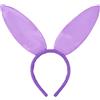 Mikovivi Fermacapelli Orecchie Coniglio Viola, Orecchie Accessorio Costume | Morbido Tessuto Elastico Carino Cerchietto Orecchie Coniglio Donne Quotidiano Pasqua Festa Cosplay Party Costume Accessorio