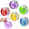 LQTSLFM 5 Pezzi Yoyo Bambini LED Yoyo Professionale Yo-yo Luci Plastica Yo-yo Luminoso Reattivo per Principianti, Sacchetti Regalo, Compleanni, Feste