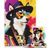 JIANGENNF Puzzle per adulti da 1000 pezzi WPAP CANE giochi rilassanti decorazione per la casa regalo di compleanno 38x52cm
