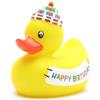 Duckshop, brand_id:28785 Papera Di Gomma Da Bagno Buon Compleanno (Giallo - 8,5X7,5X8 Cm (Confezione Da 1))