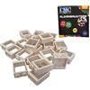 CMC imports 20 blocchi per finestre con disco, diversi colori a scelta, 1 x 2 x 2 gommini (713 - bianco)