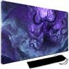 MPLRC PLAYMAT Tappetino per MTG, con custodia impermeabile nera Dimensioni 60 x 35 cm, con zona MTG Tappetino da gioco con bordi cuciti Tappeto da gioco per carte collezionabili Playmats TCG (Senza zona, 16)