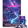 JIANGENNF Puzzle da 1000 pezzi per ragazzi, Grand Canyon, Arizona, cielo notturno, giocattolo educativo, attività divertenti da fare a casa, gioco stimolante, regalo 38x26cm