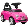 AIYAPLAY Macchina Cavalcabile per Bambini 12-36 Mesi, Licenza Fiat, Rosa | Auto per Bambini a Spinta Manuale, Musica, Clacson, Antiribaltamento, Vano Sottosedile in PP