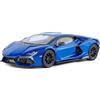 TGRCM-CZ Modellino di auto Lamborghini Revuelto, scala 1/24, in lega di zinco, con suono e luce, per collezionisti e bambini, regalo di compleanno (blu)