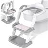 NCKIHRKK WC per Bambini Con Scaletta, Portatile Vasino Riduttore Water, Rialzo Gradini Toilette e Sedile per Vasino, WC Portatile Pieghevole per Bambini Pedana Antiscivolo, per V, U, O Toilette