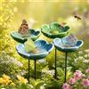 LingBaby Abbeveratoio per api da giardino, abbeveratoio per insetti, abbeveratoio da giardino, abbeveratoio per fiori, in ceramica, per esterni, cortile, terrazza (4 pezzi)