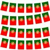 YAAVAAW Stamina da 10m/3,05m Bandiera del Portogallo con 30 Bandiere per Decorazioni Coppa del Mondo FIFA Calcio 2026, Bandiera del Portogallo per Eurovision Euro Calcio Eventi Sportivi Esterni, Decorazioni