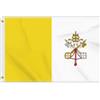 Petite Pine 2 × 3 FT Bandiera del Vaticano, Medio 60 × 90 CM 150D Città del Vaticano Striscione Esterno, Decorazione Giardino Con Ottone Gromment