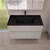 evineo ineo5 evo mobile La: 100 cm con 2 scomparti estraibili, lavabo Slim nero opaco,, BE0836BM+BE0958CM, ineo5 evo [Mobili da Bagno > Mobili con Lavabo Integrato]