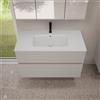 evineo ineo5 evo mobile La: 100 cm con 2 scomparti estraibili, lavabo Slim bianco opaco,, BE0836WM+BE0958CM, ineo5 evo [Mobili da Bagno > Mobili con Lavabo Integrato]