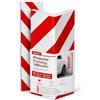 OFITURIA Paraspigoli Garage Adesivo Pack 2 40x20+36x8 cm Bianco/Rosso, Protezione Colonne Garage, Paracolpi Angolari, Gomma Antiurto Box Auto (Pack 2 pz, 40x20+36x8 cm, Bianco/Rosso)