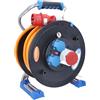 as - Schwabe Xperts - Avvolgicavo CEE 30 m H07BQ-F 5G2,5, IP44 esterno con 2 prese con terra, 1 spina CEE 400 V 5 poli, protezione termica, Made in Germany