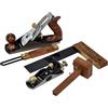 Faithfull Set di 5 utensili da falegname Faithfull - Legno certificato FSC® | Include pialla da finitura n. 4, pialla a blocco, squadra a 90°, falsa squadra e truschino per la lavorazione del legno