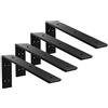 Winker Staffa di supporto per piano di lavoro, confezione da 4 staffe a L nascoste, resistenti, 50,8 x 20,3 x 6,3 cm, in metallo, per controsoffitti in quarzo/granito/legno/cemento/laminato, nero (7