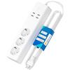 Meross ciabatta multipresa Italiana Smart 3xSchuko 4xUSB 16A WiFi | Prolunga Elettrica, Controllo Vocale, Niente Abbonamento, con Apple HomeKit, Alexa, Google, SmartThings, 1,8m