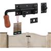 KOTARBAU® Chiavistello Sinistro 275 mm (10.63 in) Chiusura Bullone Serratura Cancello Gancio Barilotto Capannone Fienile Pollaio Verniciato Polvere Nero