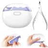 Tomedeks Tagliaunghie Elettrico, Automatico Taglia unghie con Luce LED e 2 Velocità, 2 in 1 Tagliaunghie Elettrico Portatile per Unghie, Nessun Rumore, con Forbici per Cuticole di Precisione (Viola)