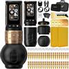 Ambition Ninja Max 280 Kit Completo Macchinetta Tatuaggi Wireless, Penna Rotary 7 Corsa Regolabile 2.2-4.2mm, Doppia Batteria 2400mAh, Motore Brushless 280 g.cm, 40 Cartucce e Guarnizioni 54mm&32mm