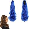 prinfantasy Ponytail Extension MW020 - Extension per capelli a coda di cavallo, con clip come capelli umani, colore: blu