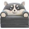 YUDIZWS Divano pieghevole per bambini del fumetto, divano per bambini pieghevole in peluche forma per bambini Divano Schienale Poltrona letto imbottita 2 in 1 Flip Open Couch Seat