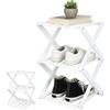 Tutamaz Scarpiera sottile a 3 livelli, scarpiera pieghevole, multistrato, salva spazio, piccola scarpiera per scale, corridoio, cucina, camera da letto, bianco
