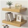 KovaScape - Mensole Galleggianti da Parete 40,6 cm x 23,6 cm di Profondità, Mensola da Parete in Legno Rustico con Staffe Invisibili per Stoccaggio & Visualizzazione, Soggiorno Camera da Letto Bagno