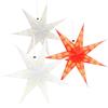 com-four® 3 Stelle Luminose 3D LED 45 cm, Stella Natalizia | stella in carta premium da appendere