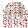 baby idea Babysanity Poltroncina Bimbi Rivestimento 100% Cotone Sfoderabile Imbottitura Alta Intensità Migliorata Poltrona per Bambini Comoda Leggera Ideale per Cameretta - Made in Italy - (Kid's Sofa Natale)