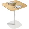 HOMCOM Tavolo da Pranzo Piccolo Quadrato 60 cm, Effetto Legno Naturale