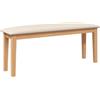 vidaXL Panca da Interno in Legno Massello di Hevea, 110 cm, Naturale e Chiaro, vitaXL