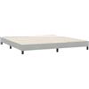 vidaXL Giroletto Senza Materasso Grigio Chiaro 180x210 cm Velluto
