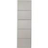 GENTILIN DESIGN Scarpiera Salvaspazio Slim 5 Ante Tortora, Portascarpe a Ribalta in Metallo | Già Montato, Interni/Esterni, P13,5 x L50 x H170 cm GD