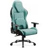 DIABLO X.One Sedia da gioco Tessuto X.One Poltrona Ergonomica con Braccioli Regolabili Cuscino Lombare e Seduta Refrigerante Base in Metallo 140 kg Mystic Mint