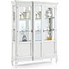 Mar.c.a. Design - Vetrina Soggiorno Elegante in Legno di Pioppo Bianco Opaco con 2 Porte - Mobile Soggiorno, Arte Povera, Classico - Misura 163x46x208h (1421)