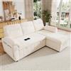 Gojyjqytupo Divano angolare a forma di L con chaise longue intercambiabile a sinistra