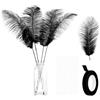 PATIKIL 10 Pz Piume di Struzzo Naturali 14-16 Pollici / 35-40 CM Nero