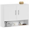 SoBuy Mobile Bagno Sospeso con Ante Pensile Bagno 90x28,8x70cm