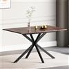 Luxstein Tavolo da pranzo allungabile, effetto legno, 120-160 x 80 x 73,5 cm, per 4-8 persone