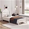 HOMERECOMMEND Letto da 90 x 200 cm con rete a doghe in metallo, struttura del letto 90 x
