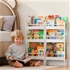 HAVLOTII Libreria per bambini - Scaffale a parete a 6 ripiani per la camera dei bambini, libreria dietro la porta per neonati/bambini, scaffale angolare da parete per camera da letto/asilo, organizer