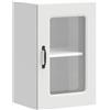 vidaXL Pensile da Cucina con Porta in Vetro Kalmar Bianco Truciolato