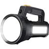 YBQZ Torcia a LED Super Luminosa Ricaricabile 4050 Lumen 10000mAH con 6 Modalità di illuminazione, Lunga Raggio Lanterna Torcia Impermeabile per Emergenza Campeggio Escursionismo Caccia
