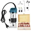 Generico Fresatrice Legno 800W Router Compatto 6 Velocità con 15 Frese | Router Elettrico per Lavorazione Legno con Velocità Regolabile, Taglio Preciso e per Falegnameria DIY