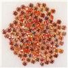 Egemdiamond Rotondo Brillante Taglio Naturale Riscaldato Arancio Zaffiro 138pcs 3.06ct 1.6mm
